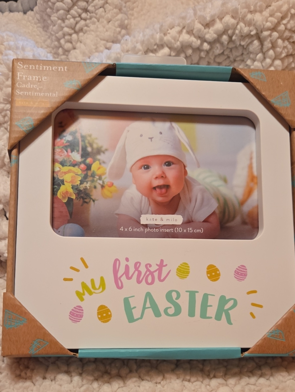 kate & milo My First Easter White Baby Photo Frame